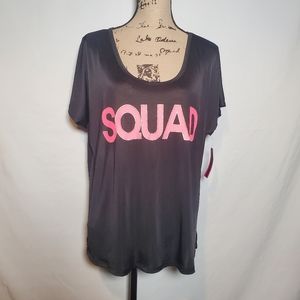 Material girl active cap sleeve graphic top nwt